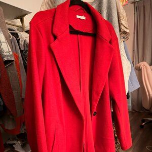 Red Knit Blazer Maurices 2X